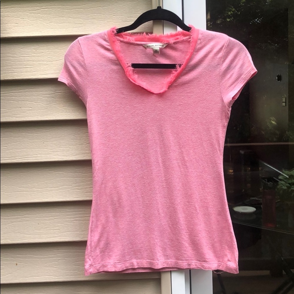 Fringe V-neck t-shirt